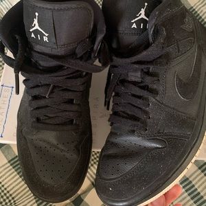 Air Jordans with White paint splatter /backsplash